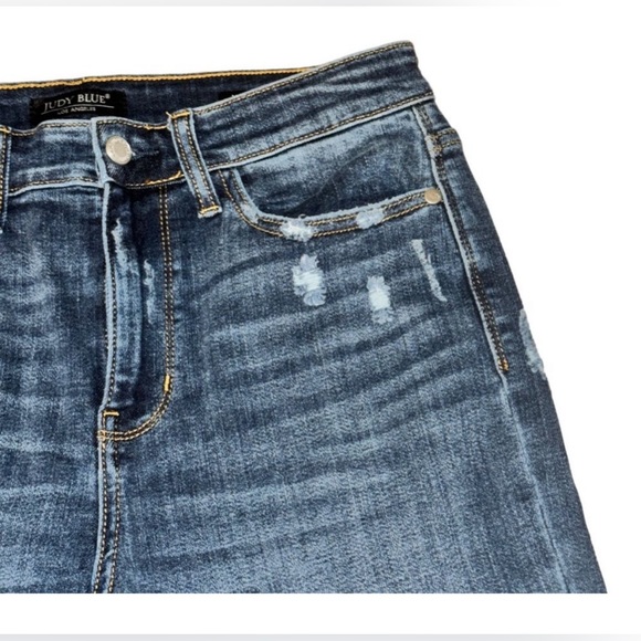 Judy Blue Everyone's Favorite High Rise Wide Leg Jeans Distressed Size 9/29 - Picture 3 of 9